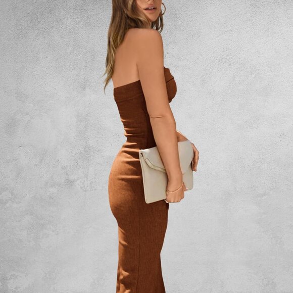 Slit Tube Midi Dress - Picture 10 of 12